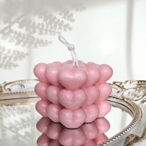 Bubble Heart candle