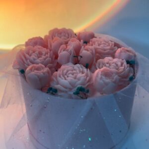 pink peonies butterflies tulips and roses